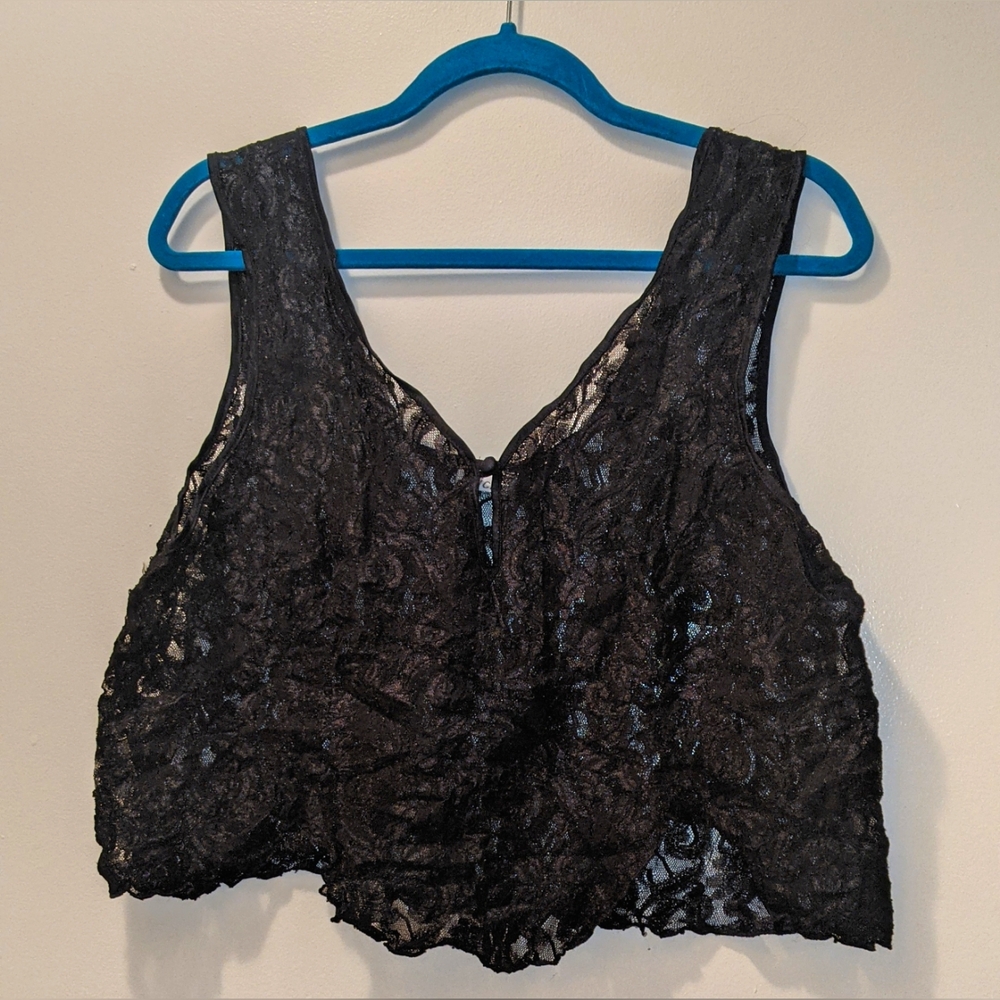 Black Lace Crop Top